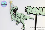 Party T Rex OR Roar Layered Cake Topper