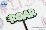 Party T Rex OR Roar Layered Cake Topper