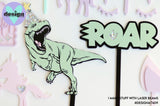 Party T Rex OR Roar Layered Cake Topper