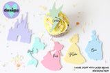 Princess Themed Cut Out Cupcake Topper