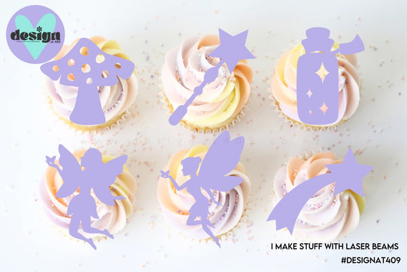 Fairy Theme Cut Out Cupcake Topper