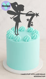Custom Age With Fairy Cake Topper (other colour choices available)