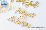 HP Forever & Always Layered Cake Topper or Cake Deco