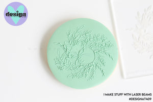 Fox Foliage Raised Acrylic Fondant Stamp