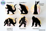 Godzilla/King Kong Themed Cut Out Cupcake Topper (Sold Individually)