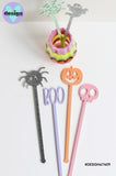 Halloween Themed Acrylic Drink Stirrers (Sold Individually)
