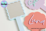 Custom Name Handheld Acrylic Mirror (Other shapes available)