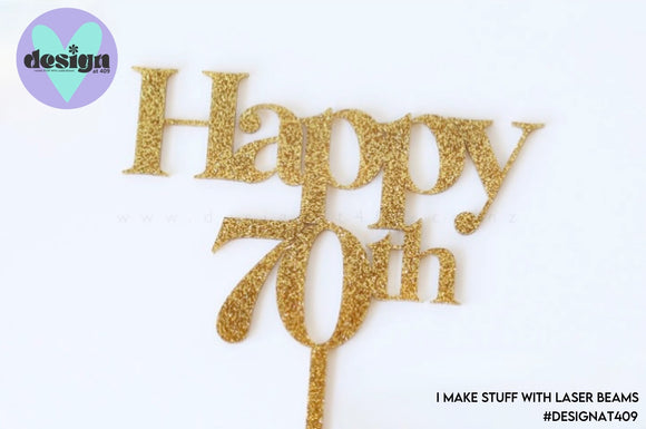 Happy Custom Age Cake Topper (options available)