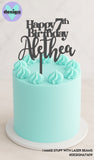 Custom Age And Name Cake Topper Style 2 (other colour choices available)