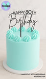 Custom Happy Age Birthday Cake Topper (other colour choices available)