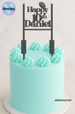 Happy Custom Age & Name Rugby Cake Topper (other colour choices available)