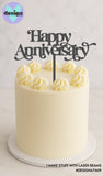 Happy Anniversary Cake Topper Style 2 (other colour choices available)