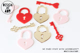 Heart Lock Or Key Acrylic Cut Out