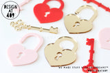 Heart Lock Or Key Acrylic Cut Out