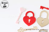 Heart Lock Or Key Acrylic Cut Out