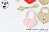 Heart Lock Or Key Acrylic Cut Out