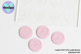 Heart Multi Mini's Raised Acrylic Fondant Stamp