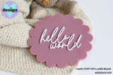 Hello World Scallop Announcement Plaque