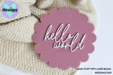Hello World Scallop Announcement Plaque