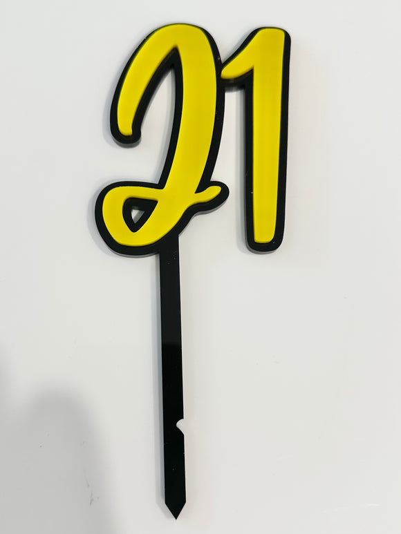 21 Cake Topper