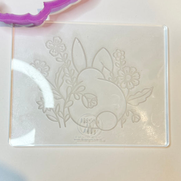 Bunny Acrylic Stamp + Cutter (Seconds, Frosting on stamp)