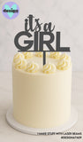 It's A Girl Cake Topper Style 1 (other colour choices available)
