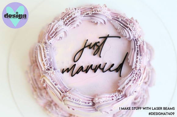Just Married Cake Words (options available)