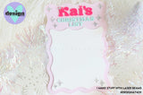 Custom Name Christmas List Acrylic Sign