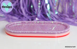 Lavender Glitter/Lavender/Pink/Fluro Pink Oval Trinket Tray