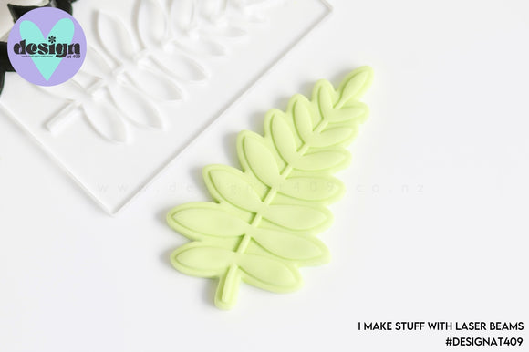 Leaf Acrylic Press Stamp with Shaped Cutter
