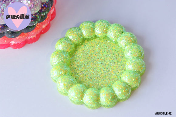 Big Bubble Lemon Lime Glitter Dish/Trinket Tray