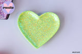 Heart Lemon Lime Glitter Dish/Trinket Tray