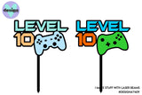 Level Custom Age Gamer Layered Cake Topper