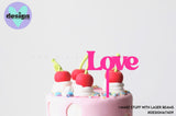 Mini Love Cake Topper (font options)