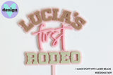 Custom Name First Rodeo Layered Cake Topper (Other ages also)