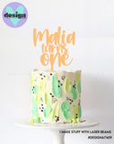 Custom Name turns Age Cake Topper (colour options available)