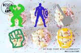 Superhero Themed Acrylic Cut Out Cupcake Topper