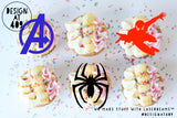 Superhero Themed Acrylic Cut Out Cupcake Topper