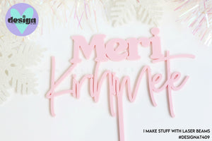 Smaller Meri Kirihimete Cake Topper (other colour choices available)