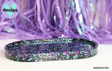 Mermaid Glitter Oval Trinket Tray