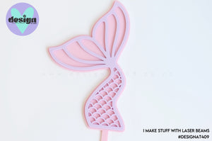 Mermaid Tail Layered Cake Topper