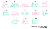 Christmas Cupcake Words Toppers (font options)