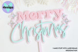 Merry Christmas Layered Cake Topper (2 Sizes)