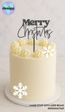 Merry Christmas Smaller Cake Topper (other colour choices available)