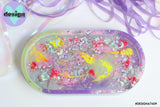 Sparkle Mint Base Oval Trinket Tray (Small Bubbles On Top Surface - See Pics)