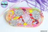 Sparkle Yellow Base Oval Trinket Tray
