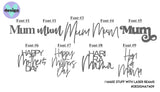 Mum Cupcake Words Toppers (Different fonts)