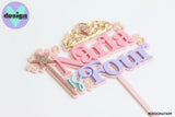 Custom Name Is Age Fairy Princess Layered Cake Topper