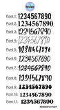 Acrylic Double Number (No Stick) 3 sizes