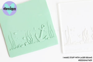 Ocean Floor 1 Raised Acrylic Fondant Stamp